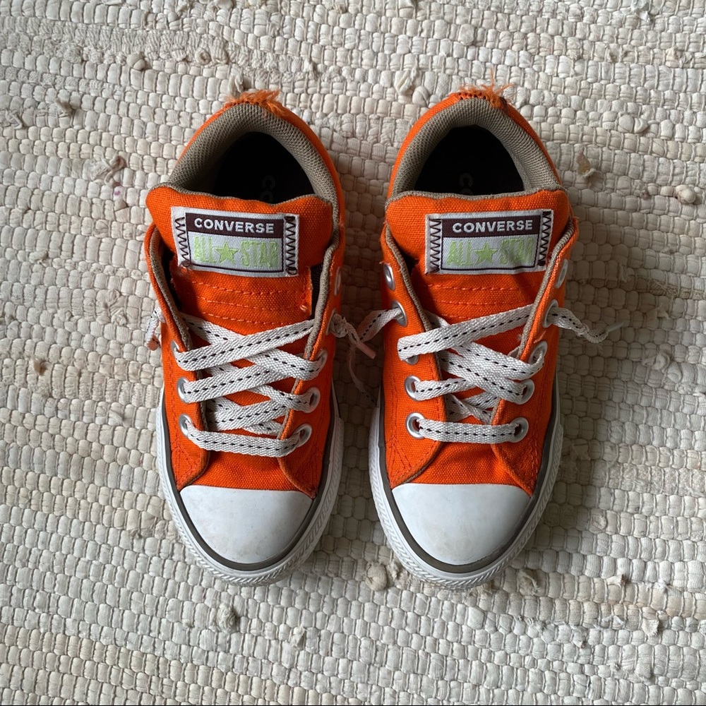 Orange Unisex Kids Converse size 11